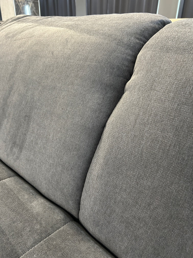 L-Form Ecksofa – Trend-Optik in Chenille Grau zum Sparpreis