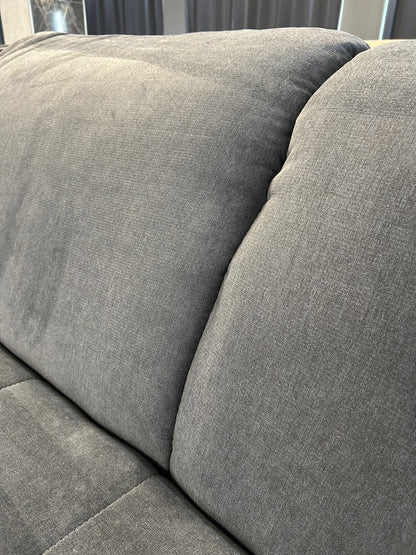 L-Form Ecksofa – Trend-Optik in Chenille Grau zum Sparpreis