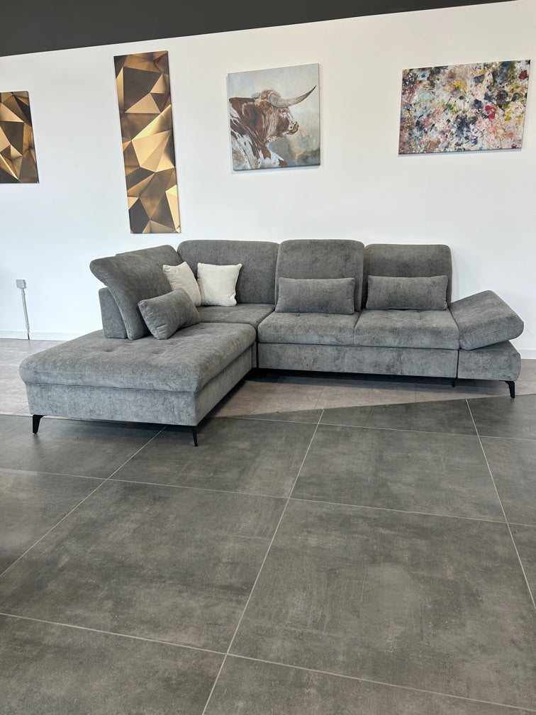 Luxus-Multifunktions-Ecke – High-End Chenille-Komfort im XXL-Format