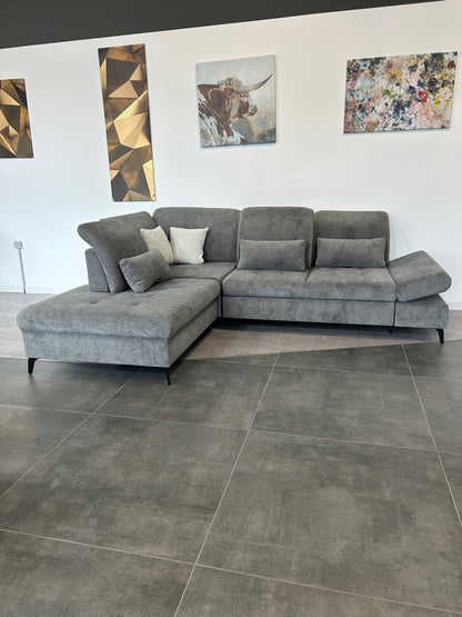 Luxus-Multifunktions-Ecke – High-End Chenille-Komfort im XXL-Format