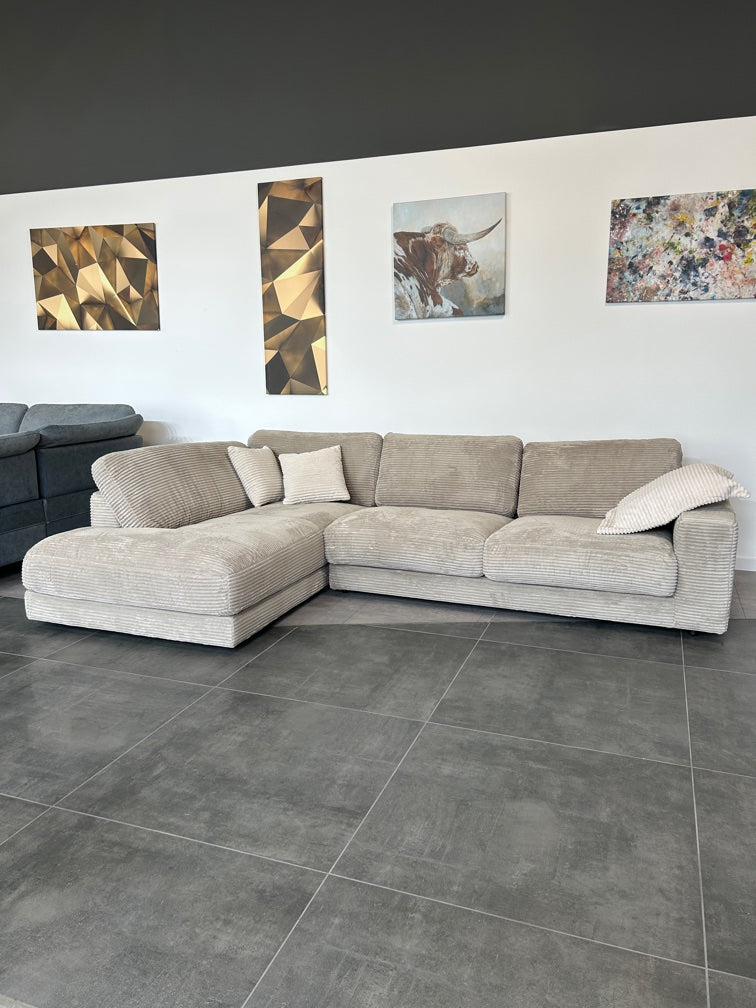 XXXL Marken-Polsterecke – Luxus-Komfort im Cord-Look