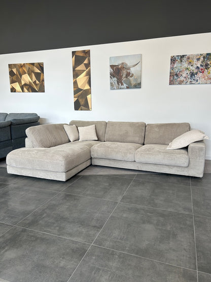 XXXL Marken-Polsterecke – Luxus-Komfort im Cord-Look