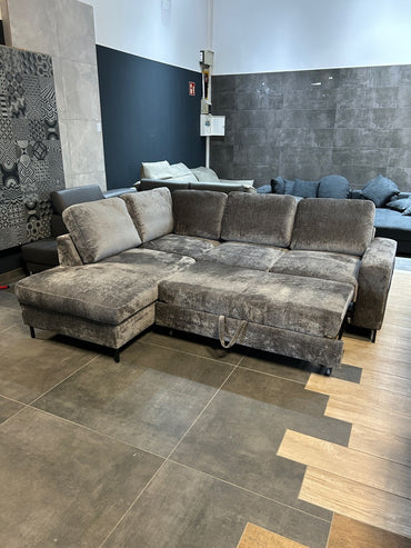 Polsterecke mit Bett im Nordic Design