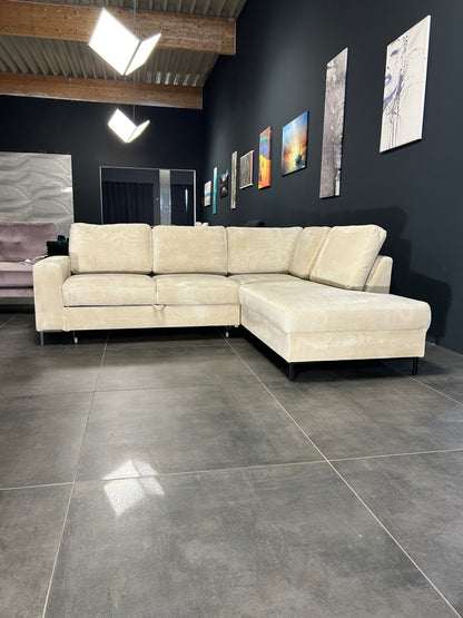 Polsterecke im Nordic Design mit Bett