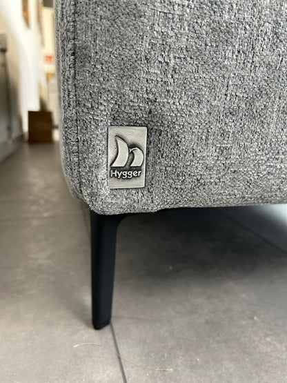 Elegante Marken-Polsterecke – Zeitloser Luxus in Chenille Grau