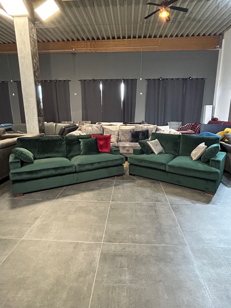 3+2 Sitzer in Smaragdgrün
