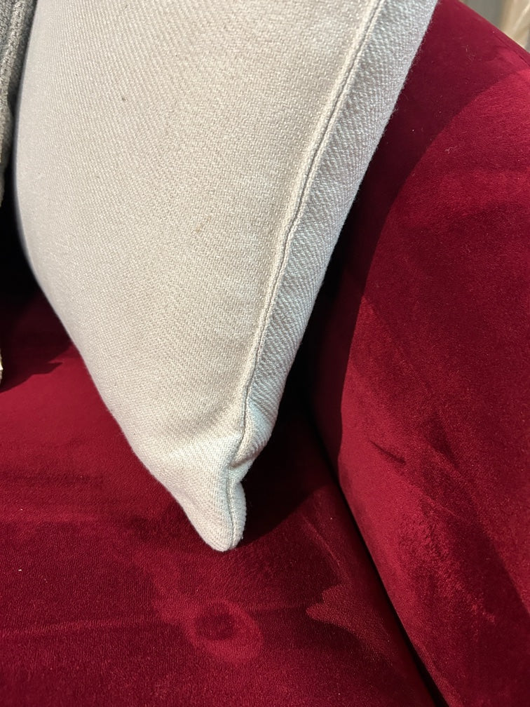 Micadoni Designer-Wohnlandschaft – Edler Samt-Traum in Bordo-Rot