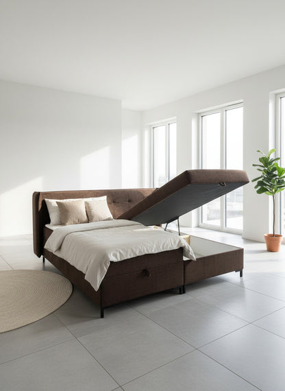 Boxspringbett – 200 x 200 cm mit Bettkasten