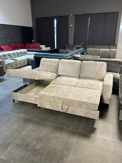 Kompakte Polsterecke – Bett, Bettkasten