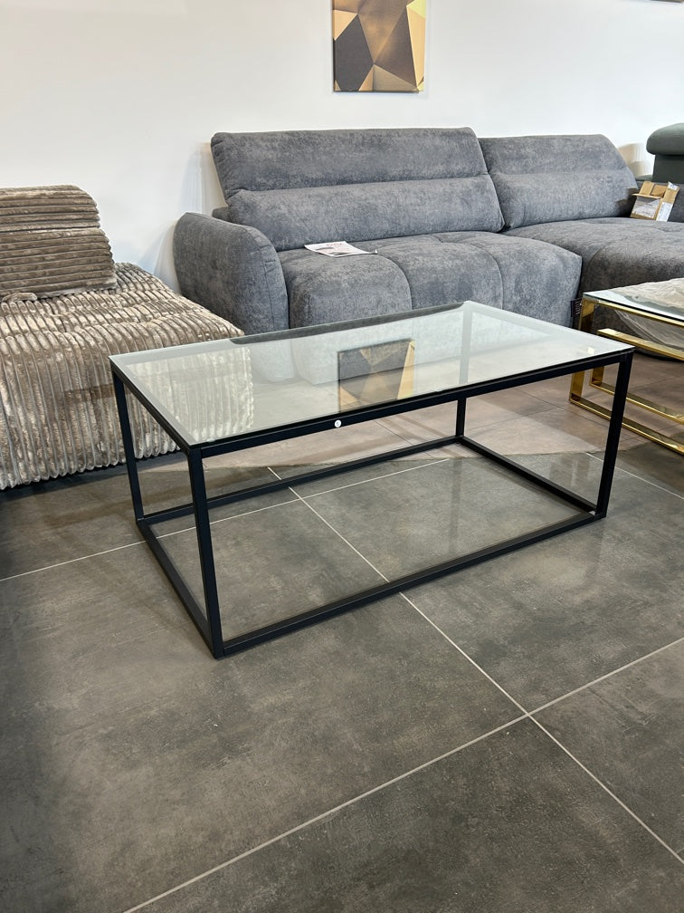Moderner Couchtisch – Glas & Metall