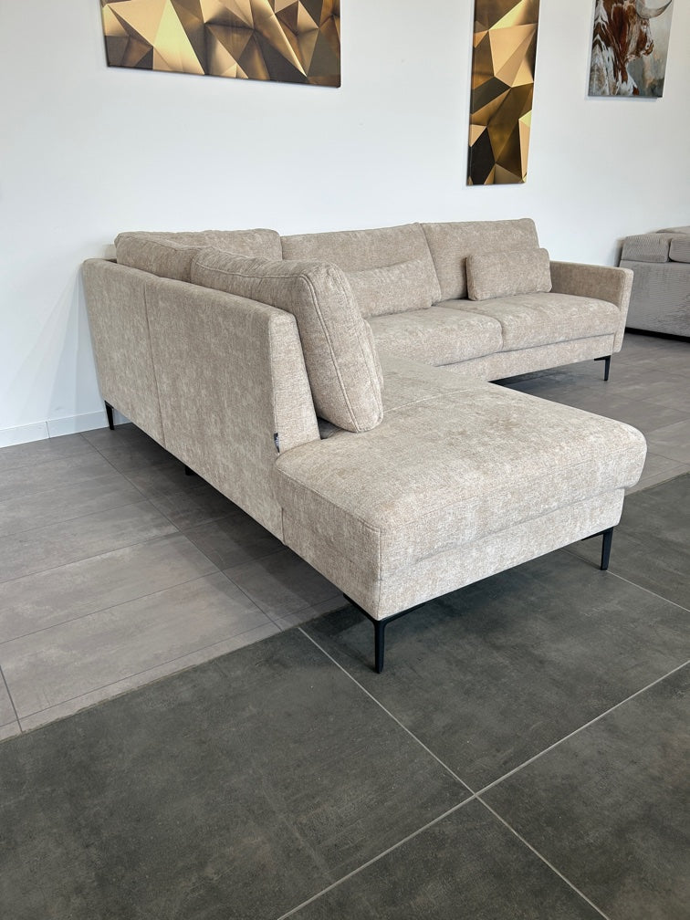 Marken-Polsterecke – Hochwertige Eleganz in Chenille Beige
