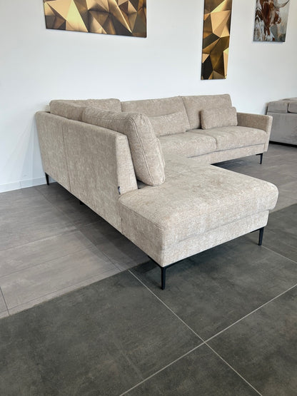 Marken-Polsterecke – Hochwertige Eleganz in Chenille Beige