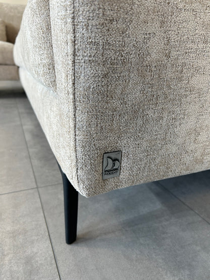 Marken-Polsterecke – Hochwertige Eleganz in Chenille Beige