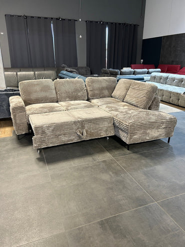 Polsterecke mit Bett im Nordic Design, XXL Cord