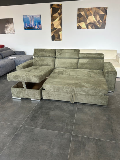 Kompakte Funktions-Ecke – Trend-Look in Olivgrün