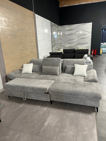 Premium Polsterecke mit Bett – Hochwertiges Design in Cord
