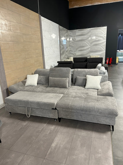 Premium Polsterecke mit Bett – Hochwertiges Design in Cord