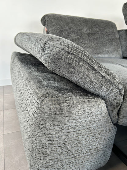 High-End Marken-Polsterecke von Megapol – Luxus-Komfort in Chenille Anthrazit