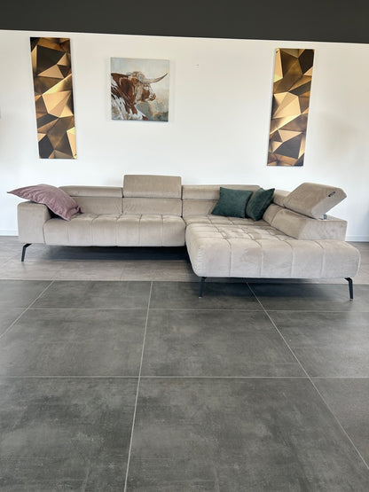 Exklusive COUCHLIEBE Designer-Polsterecke – Samt-Luxus in Salsa Smoke
