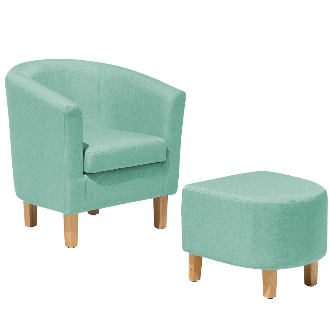 Sessel mit Hocker