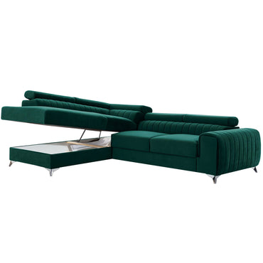 Ecksofa mit Bett und Bettkasten