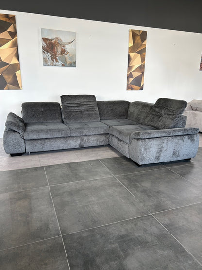 High-End Marken-Polsterecke von Megapol – Luxus-Komfort in Chenille Anthrazit