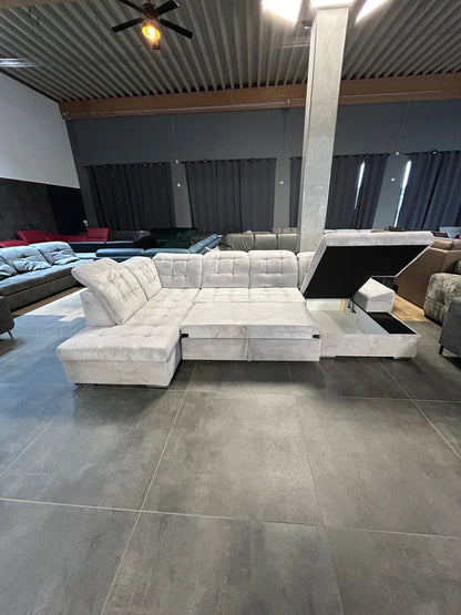 Wohnlandschaft mit Bett & Bettkasten