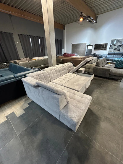 Wohnlandschaft mit Bett & Bettkasten